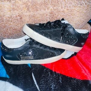 Golden Goose Black Glitter Sneakers